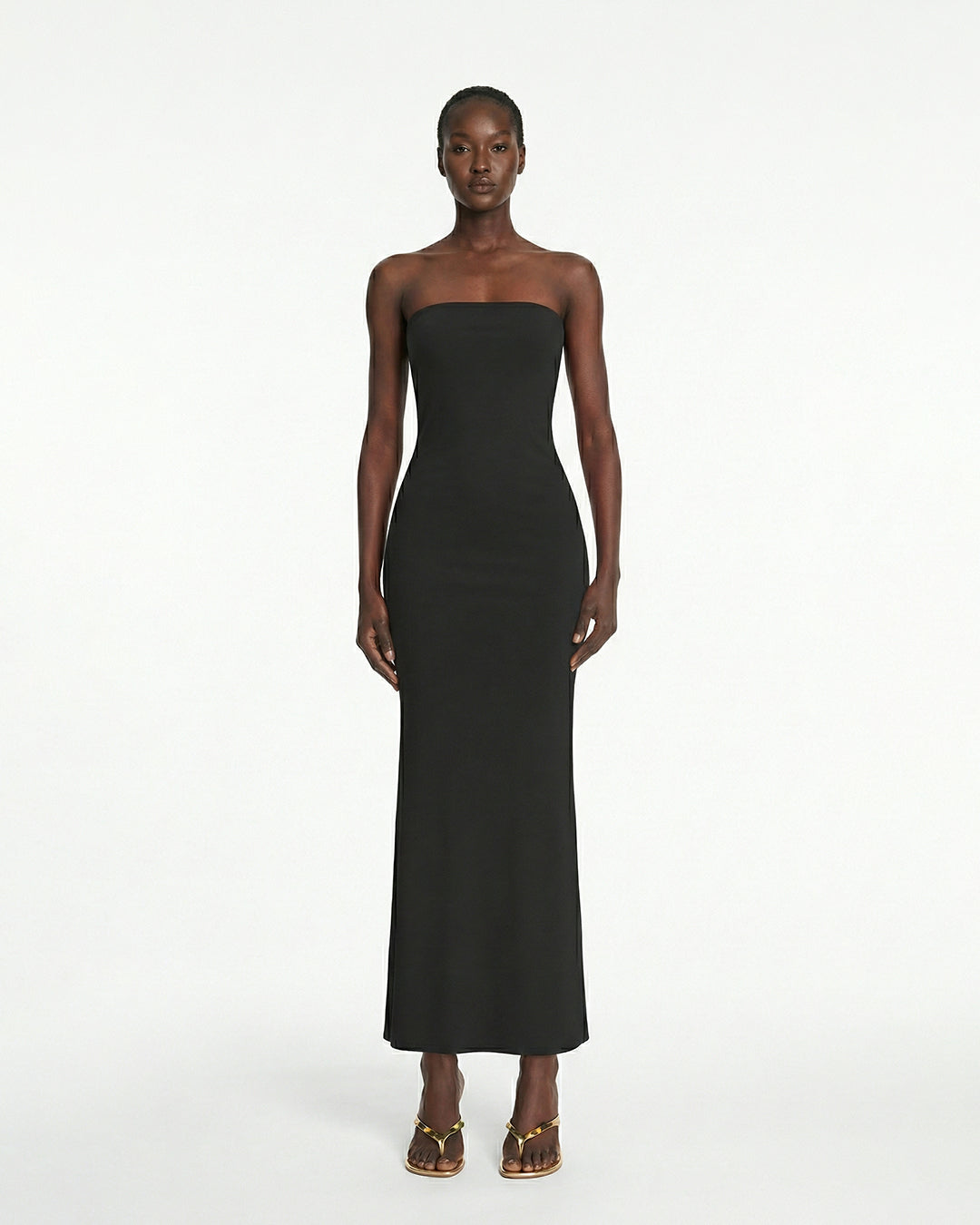 Abito sottoveste a fascia lungo in jersey