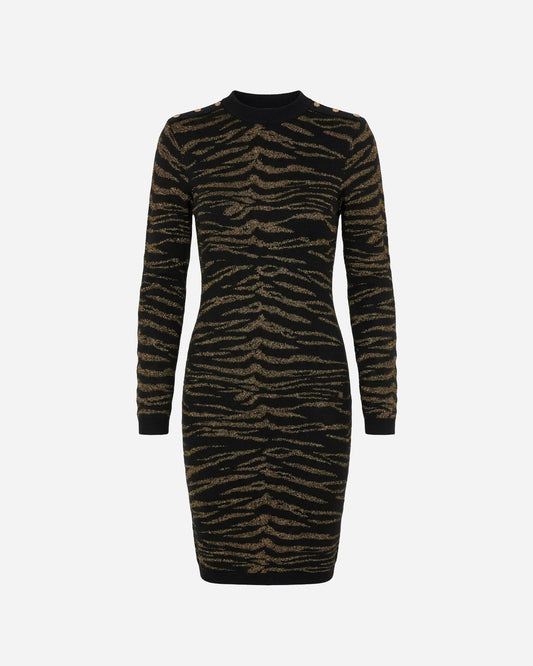 Mini abito in maglia jacquard lurex