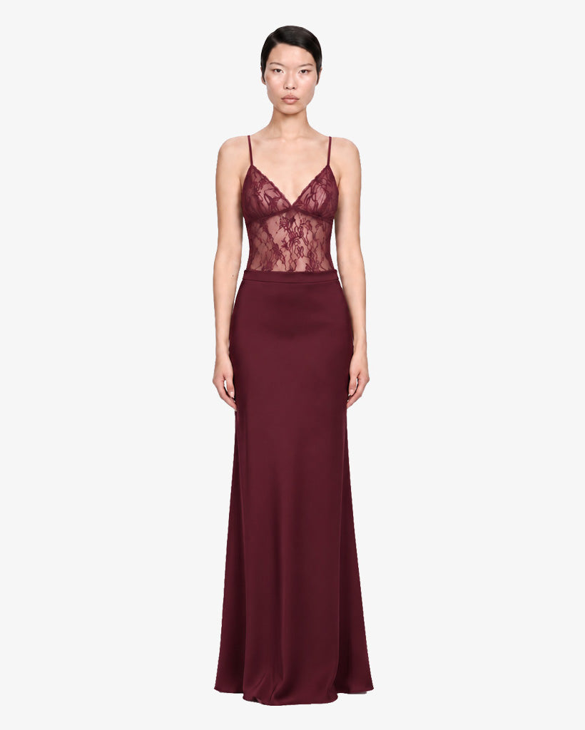 Body in pizzo con spalline sottili