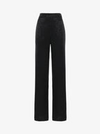 Pantaloni gamba dritta in tessuto jacquard