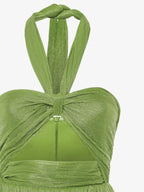 Mini abito ampio chiffon lurex