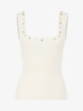 Knitted top with jewel applications