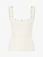 Knitted top with jewel applications