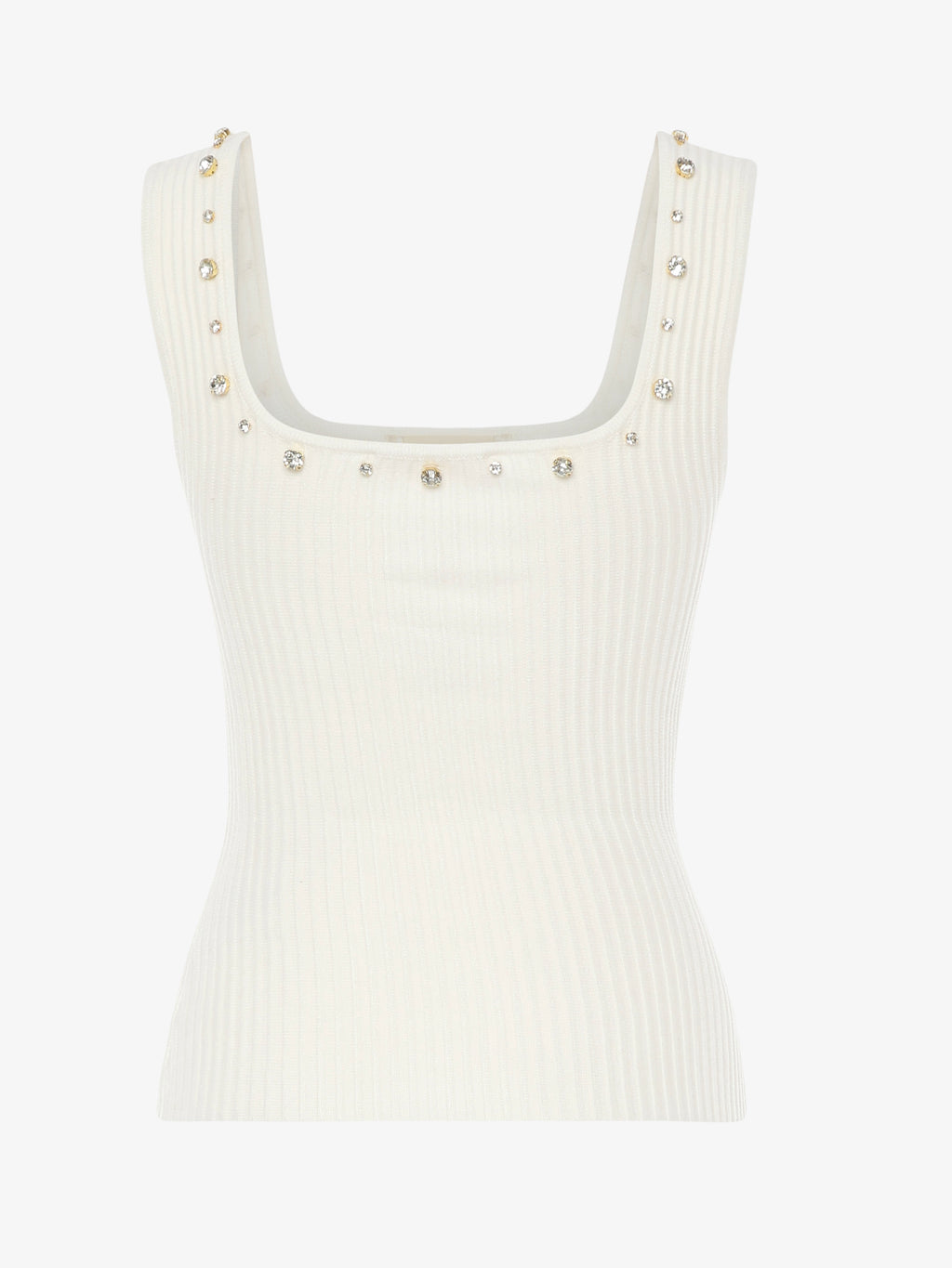 Knitted top with jewel applications