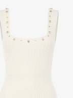 Knitted top with jewel applications