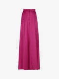 Pantaloni ampi con pinces in raso