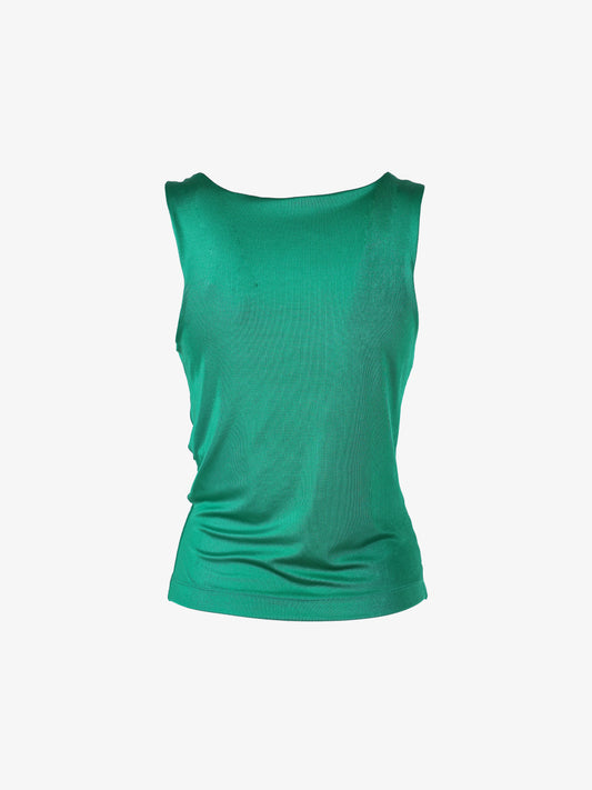 Jersey top with soft neckline and metallic decorations