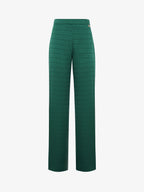 Straight leg trousers in jacquard fabric