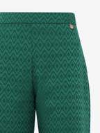 Straight leg trousers in jacquard fabric