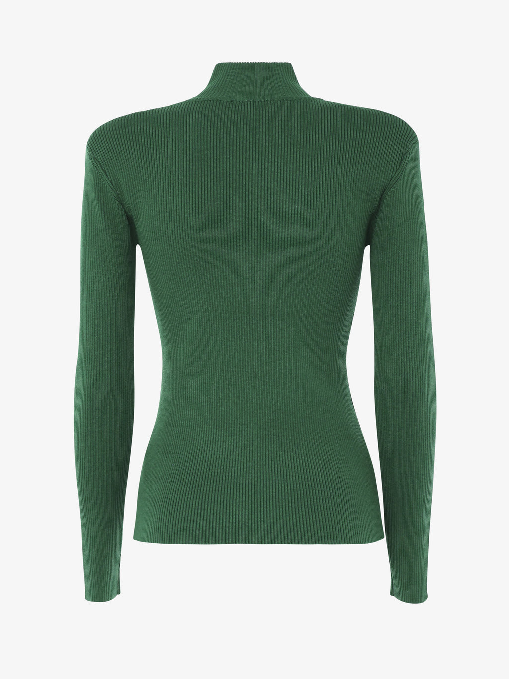 High neck sweater with metal buttons