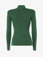 High neck sweater with metal buttons