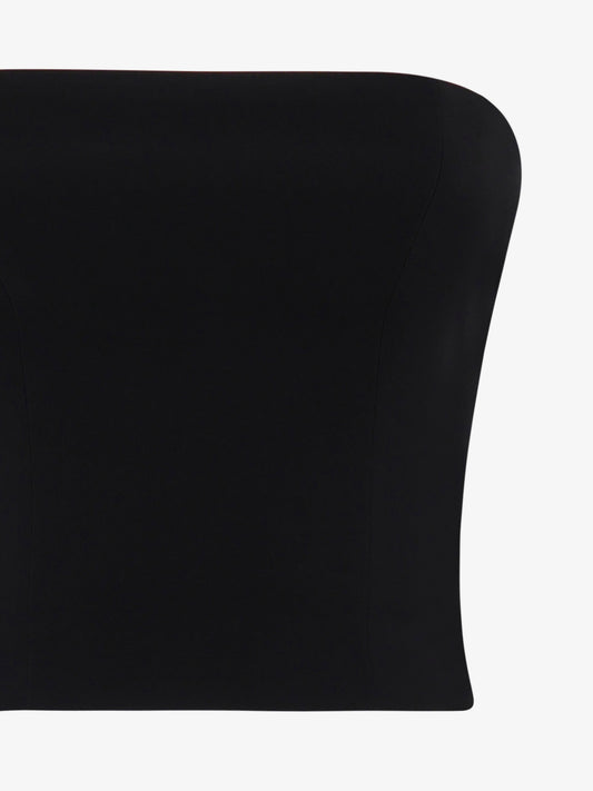 Top essenziale in tessuto tecnico senza spalline