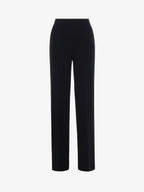 Straight leg trousers in technical fabric