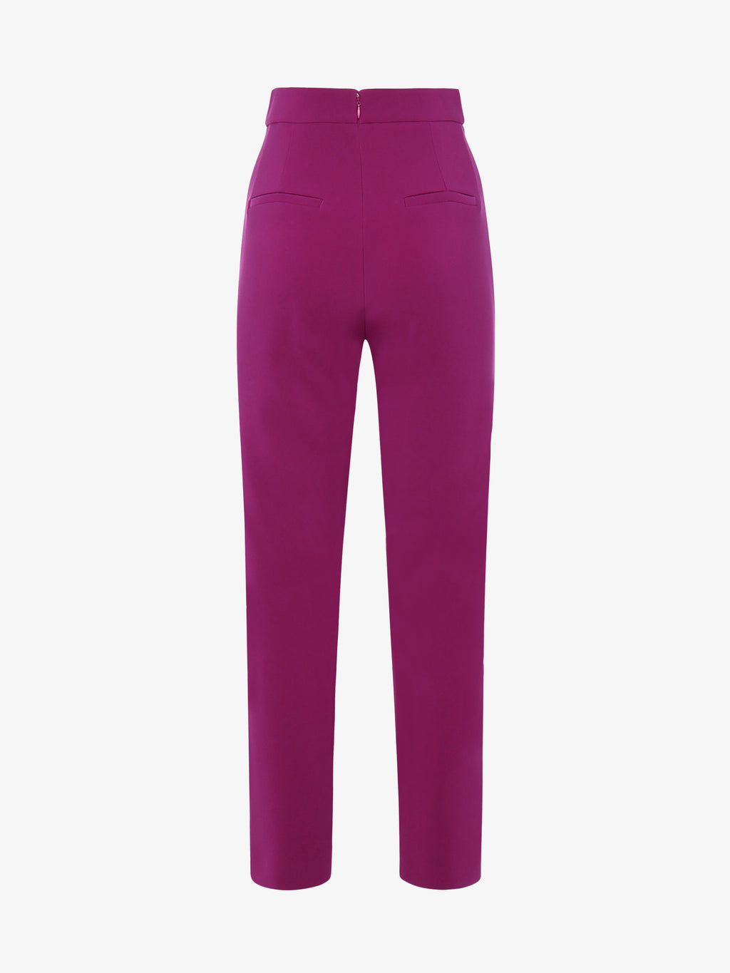Pantaloni slim alla caviglia in tessuto tecnico con accessorio metallico in vita