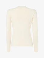 Crewneck cardigan with pockets and metal buttons