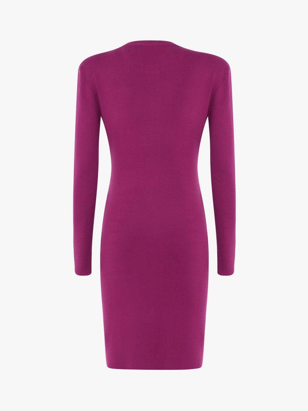 Abito in maglia a costine con bottoni metallici