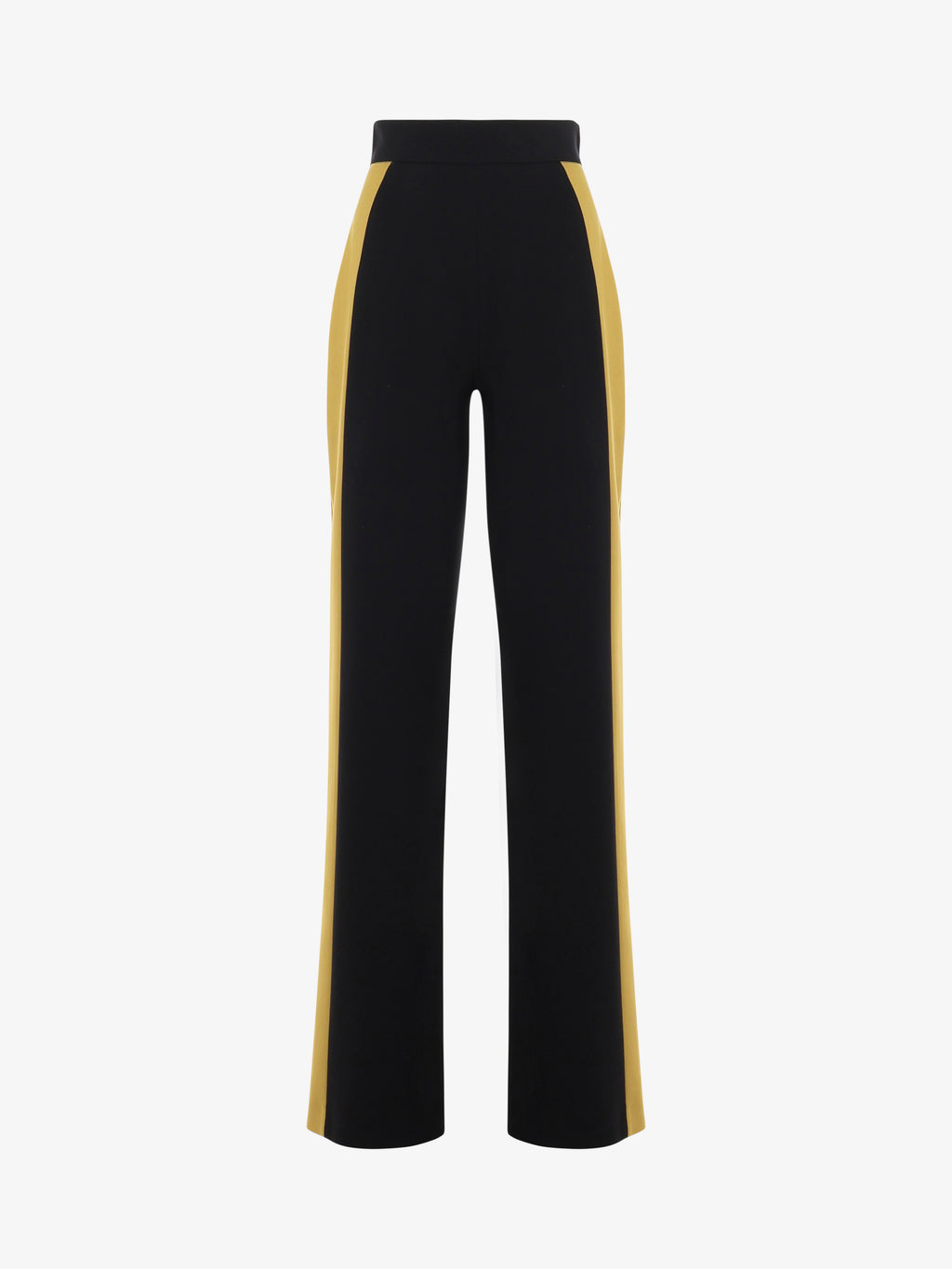 Straight leg trousers in double colour in technical fabric