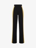Straight leg trousers in double colour in technical fabric