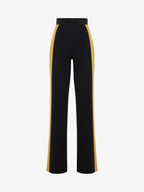 Straight leg trousers in double colour in technical fabric