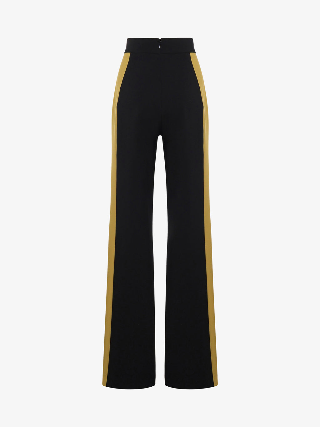 Straight leg trousers in double colour in technical fabric