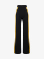 Straight leg trousers in double colour in technical fabric
