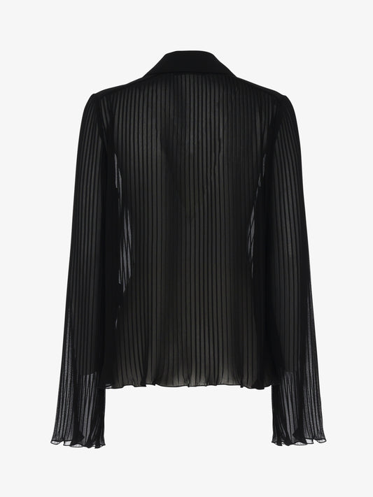 Pleated Chiffon Shirt