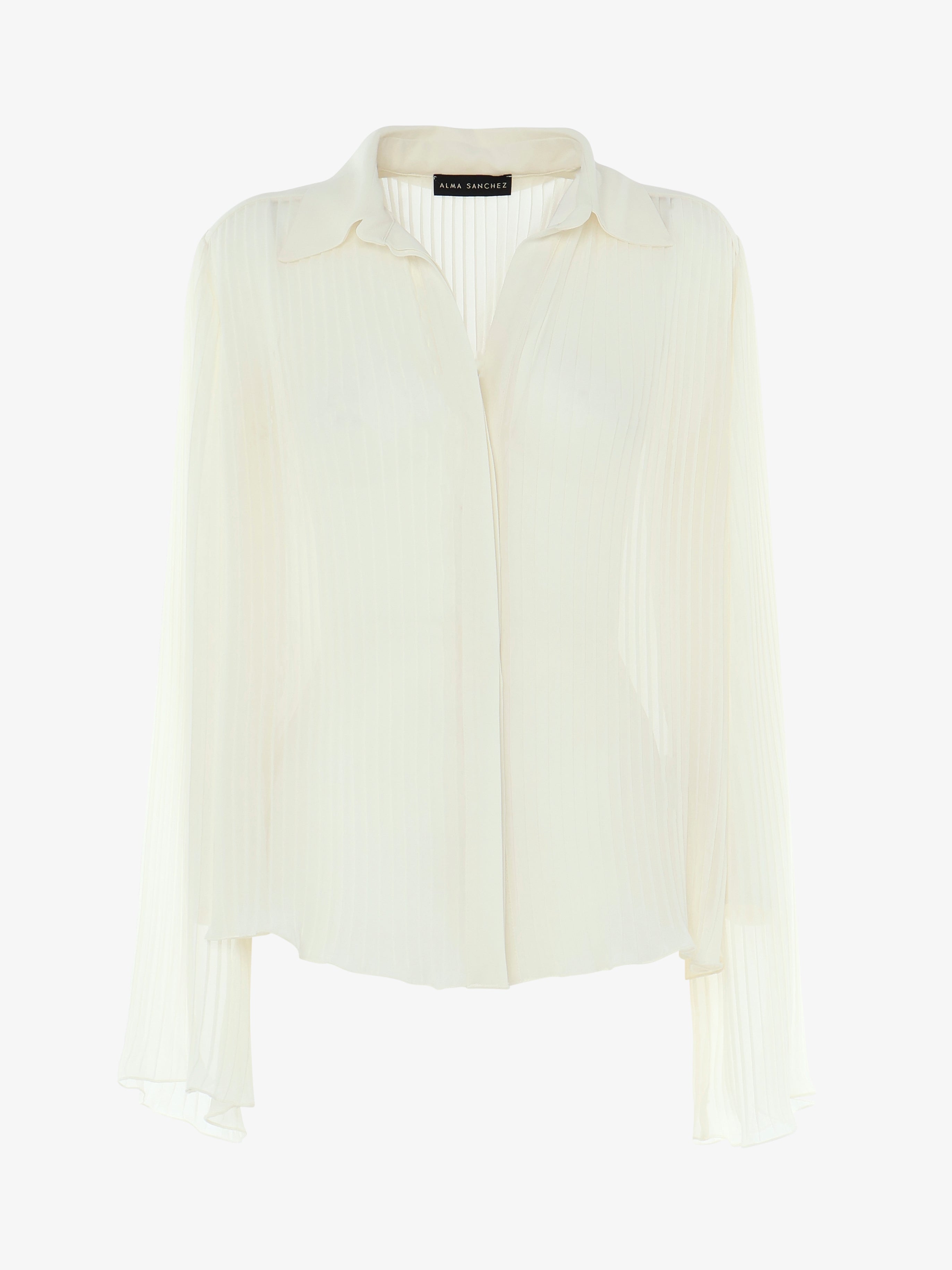 Pleated Chiffon Shirt