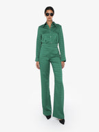 Straight leg trousers in jacquard fabric