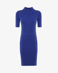 Mini knitted dress with stone decorations