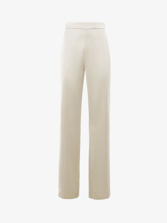 Pantalone gamba dritta in satin