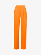 Pantaloni a gamba larga con pinces in tessuto tecnico