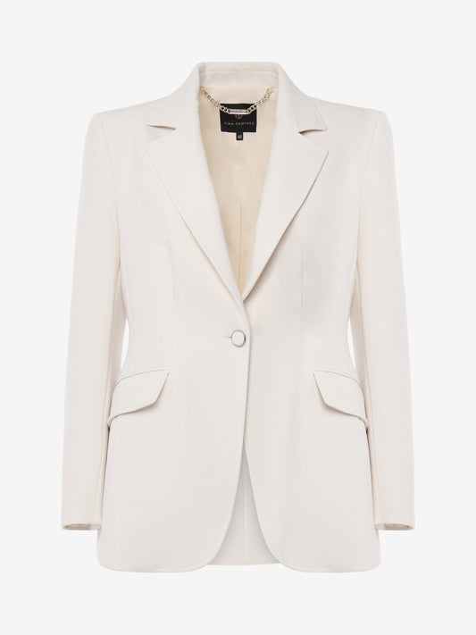 Giacca monopetto in tessuto strutturato