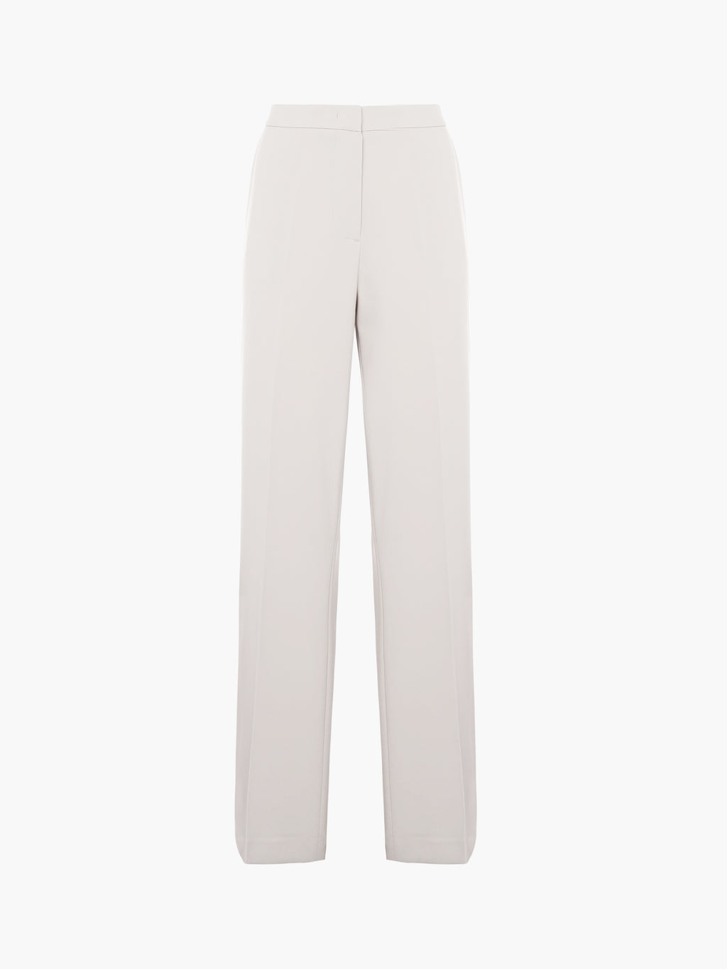 Straight leg trousers in structured fabric
