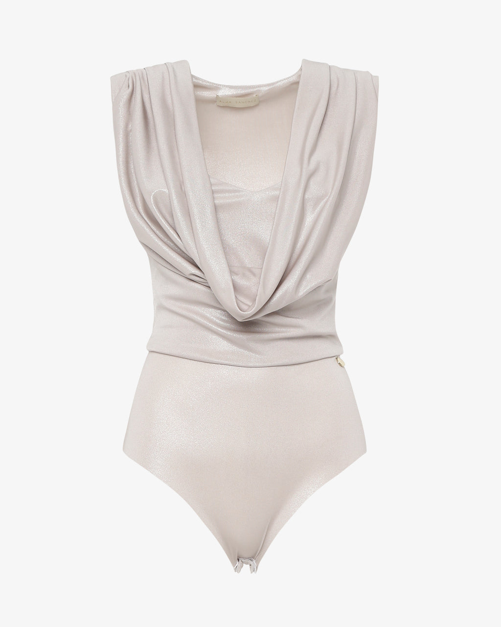 Body in jersey laminato con scollo morbido