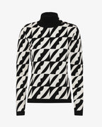 Maglia a collo alto jacquard fantasia