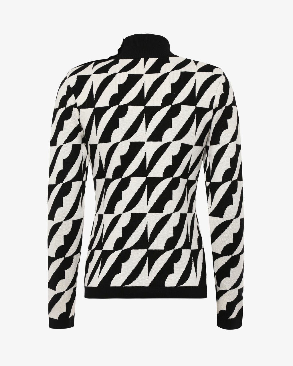 Maglia a collo alto jacquard fantasia