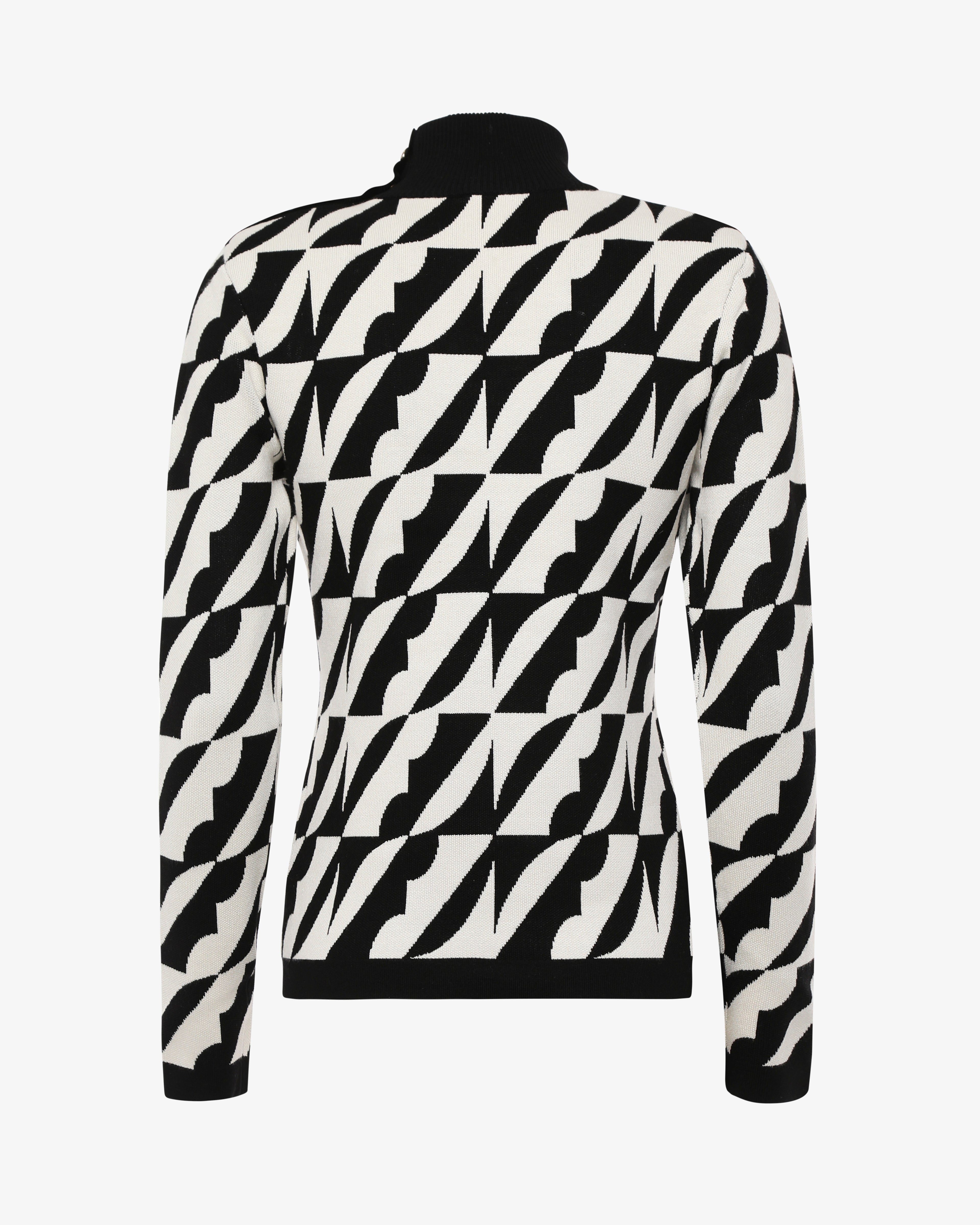 Maglia a collo alto jacquard fantasia