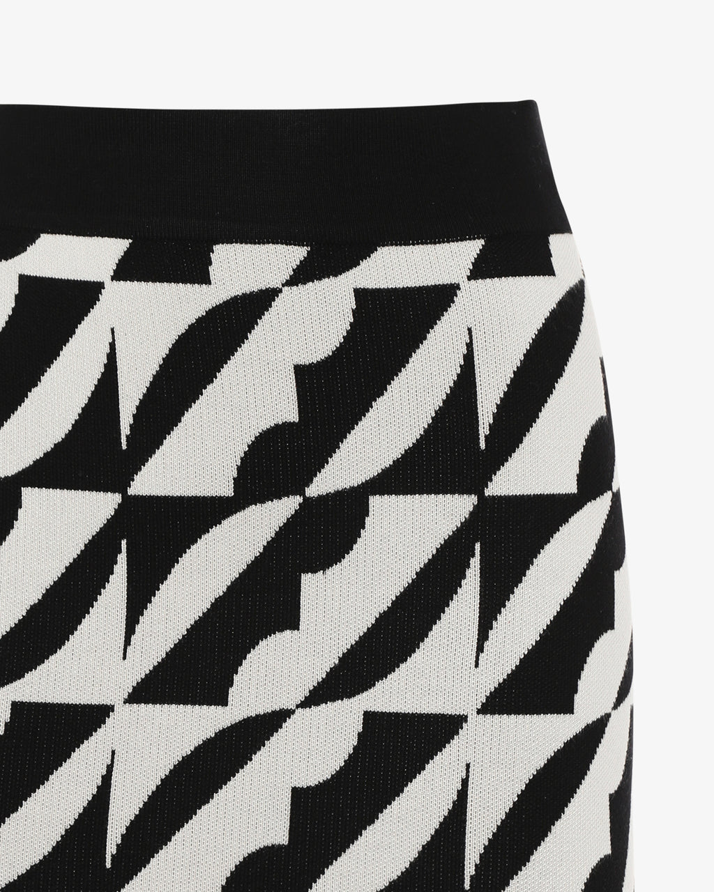 Gonna midi in maglia jacquard fantasia