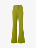 Pantaloni flare in tessuto tecnico crêpe