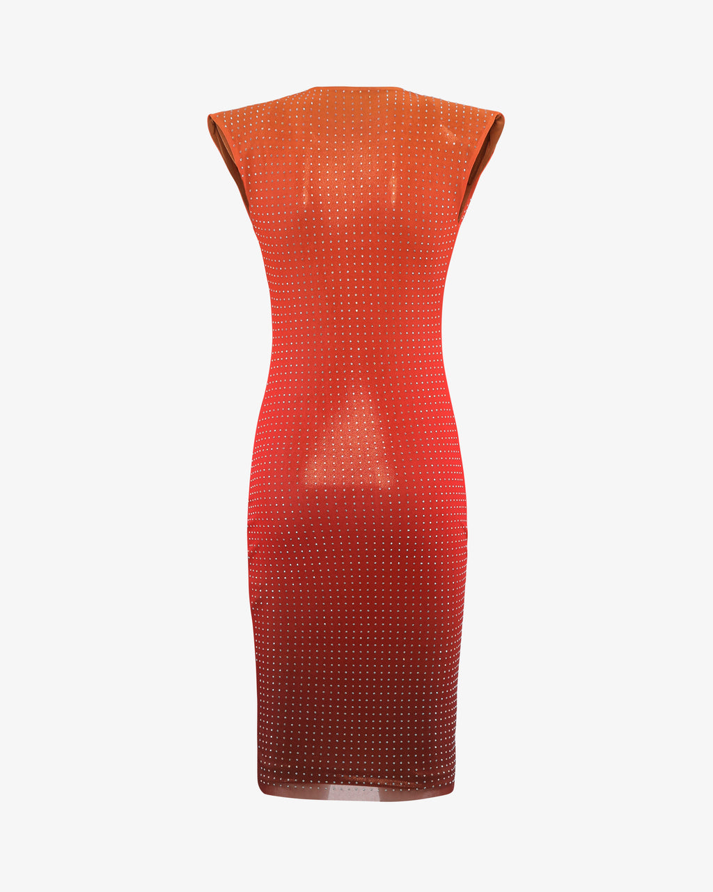 Abito mini in mesh sfumato con applicazioni