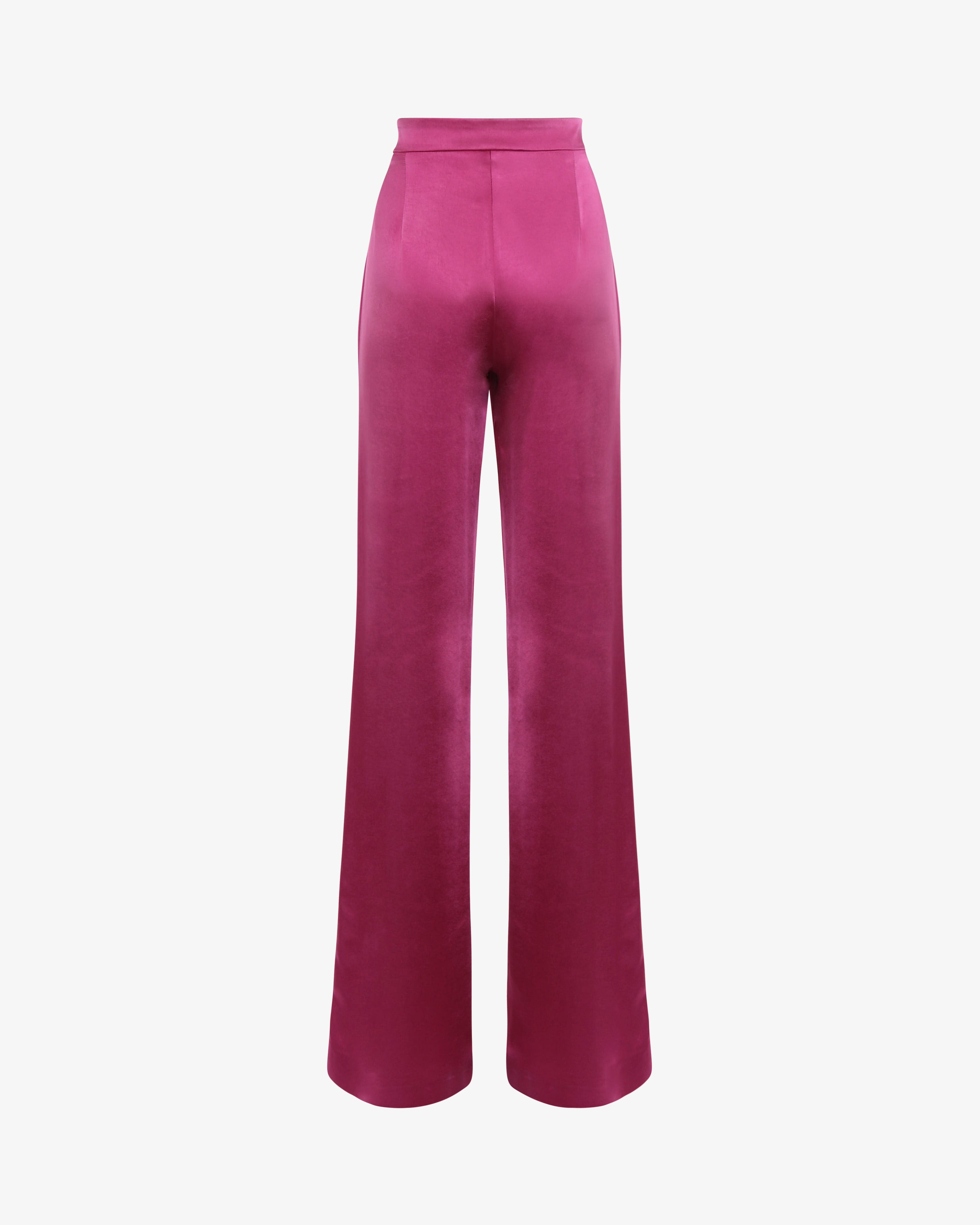 Pantalone gamba dritta in satin