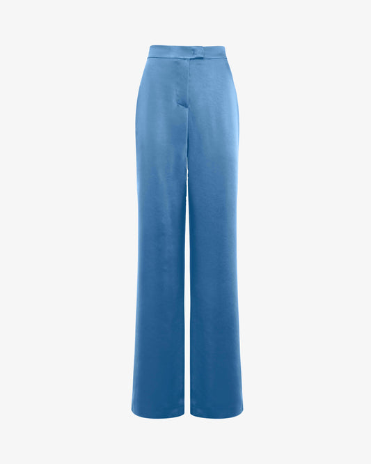 Pantalone gamba dritta in satin