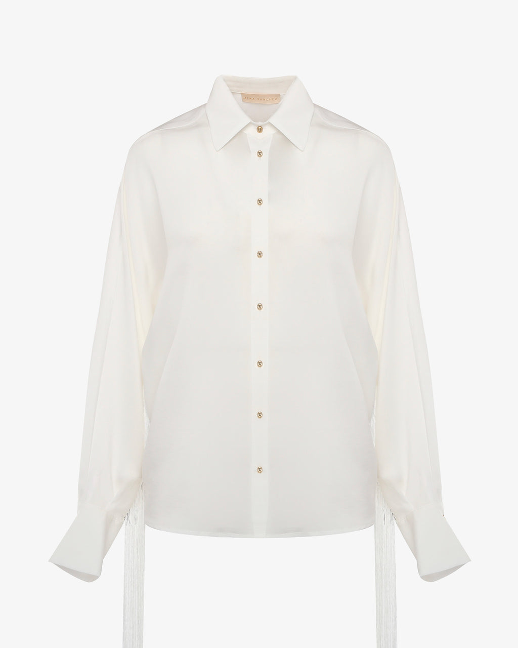 Camicia in lyocell con frange
