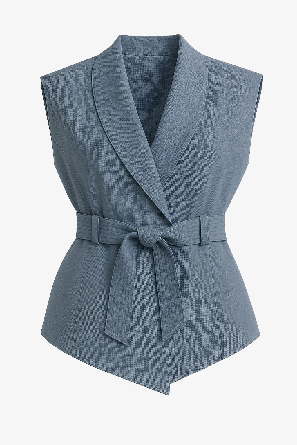 Gilet in denim e cintura in vita