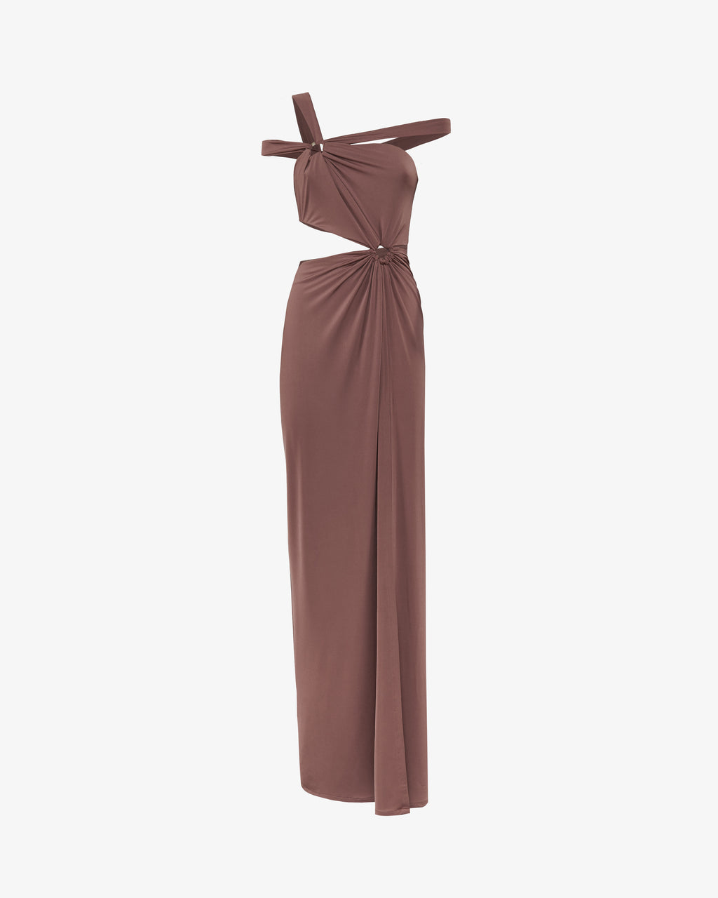 Abito lungo in jersey con cut out