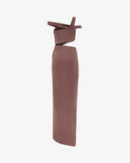 Abito lungo in jersey con cut out