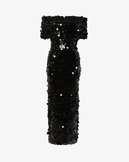 Abito midi in pailettes