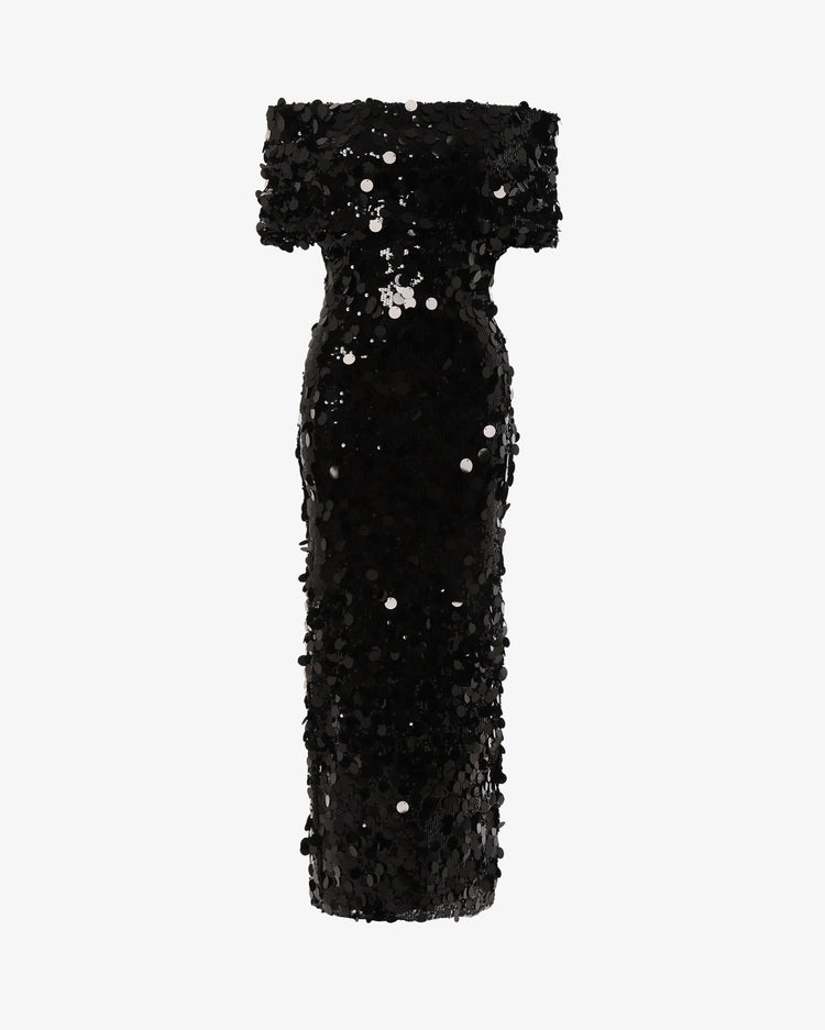 Abito midi in pailettes