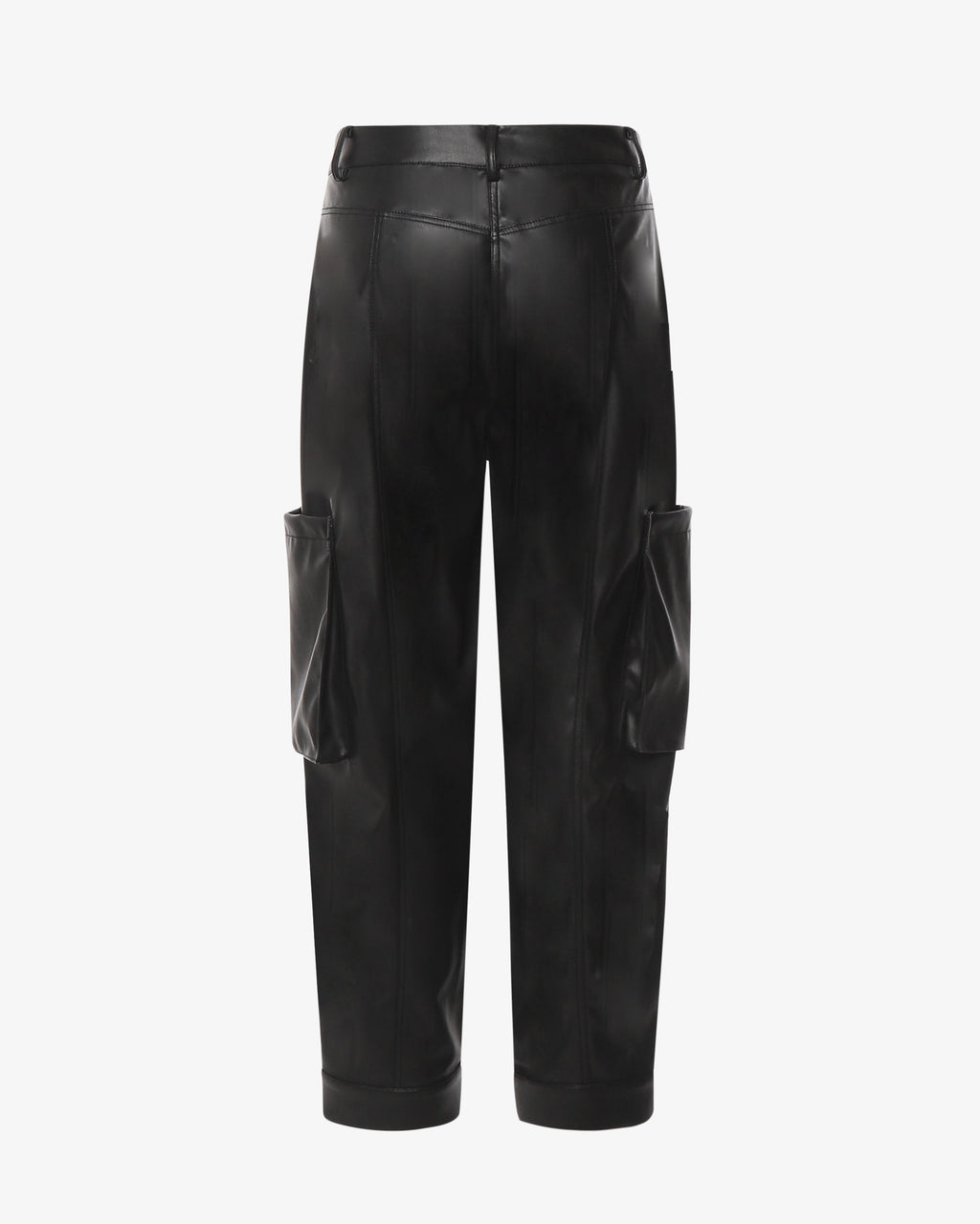 Pantalone cargo in ecopelle