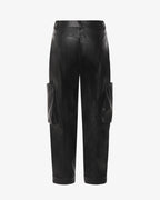 Pantalone cargo in ecopelle